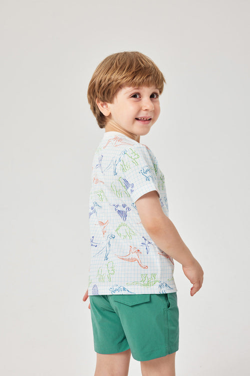 Camiseta de manga corta Aventura de dinosaurios
