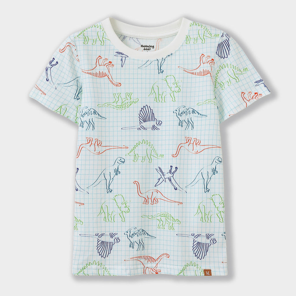Camiseta de manga corta Aventura de dinosaurios