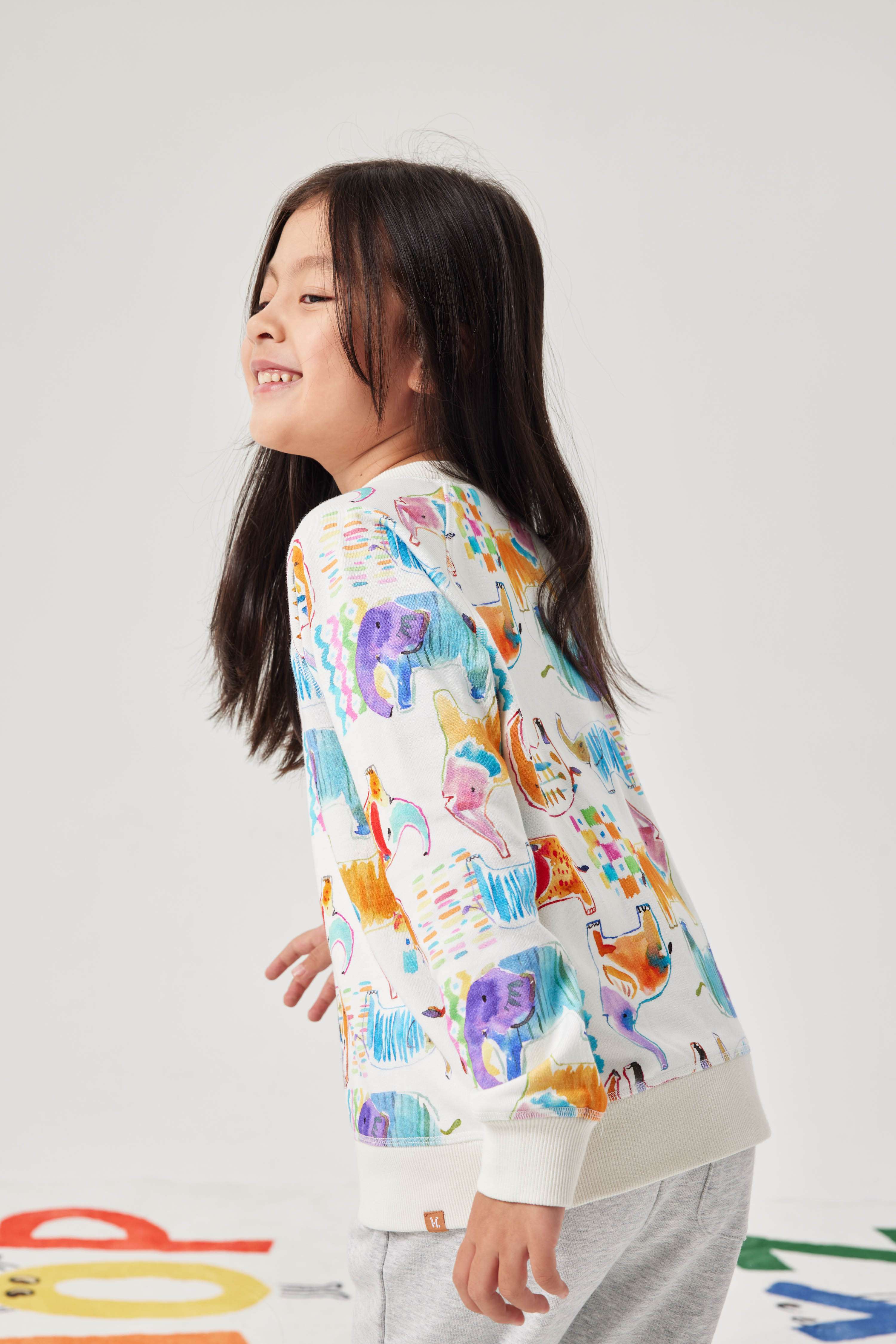 Sudadera de elefante en acuarela